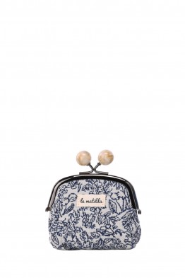La Matilda - Porte-monnaie en coton à fermoir PATTERN BLUE M120-1-69