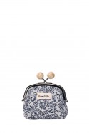La Matilda - Cotton coin purse with clasp PATTERN BLUE M120-1-69