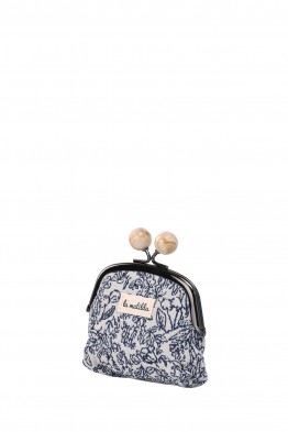 La Matilda - Porte-monnaie en coton à fermoir PATTERN BLUE M120-1-69