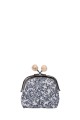 La Matilda - Cotton coin purse with clasp PATTERN BLUE M120-1-69