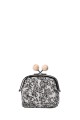 La Matilda - Cotton coin purse with clasp PATTERN BLACK M120-1-70