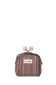 La Matilda - Porte-monnaie en coton à fermoir STRIPE ROSE M124-1-71