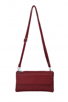 KJ256 Sac pochette bandoulière synthétique multi poches