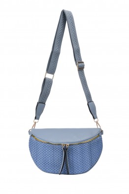 KJ1349-1 Sac banane bandoulière synthétique en paille polypropylène