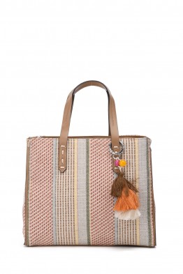 Sac à main en textile tissé Multicolore FC25257V