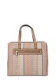 Multicolor woven textile handbag FC25257V