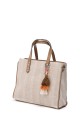 Multicolor woven textile handbag FC25257V