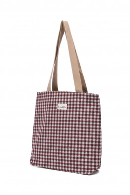 La Matilda - Tote Bag Gingham Rojo-Negro M106-98