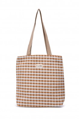 La Matilda - Tote Bag GINGHAM MOSTAZA M106-96