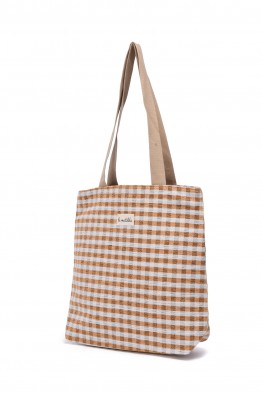 La Matilda - Tote Bag GINGHAM MOSTAZA M106-96