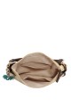 29007-BV Sac à main hobo en PU texturé toile