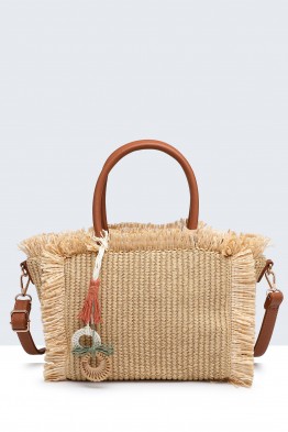 29023-BV Polypropylene straw handbag