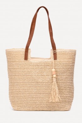KKC046 Crocheted paper straw handbag