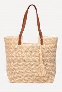 KKC046 Crocheted paper straw handbag