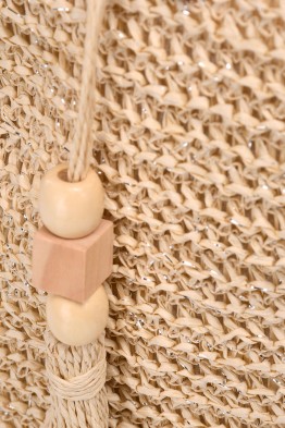 KKC046 Sac à main en paille de papier crocheté