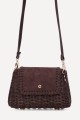 KKC179 Paper straw shoulder bag with a clasp featuring a rigid frame