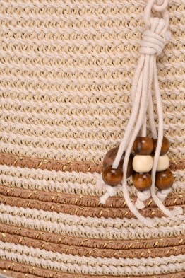 YX13014 Sac bandoulière en paille de papier ornementé paillettes