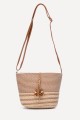 YX13014 Paper straw shoulder bag adorned with sequins