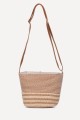 YX13014 Paper straw shoulder bag adorned with sequins
