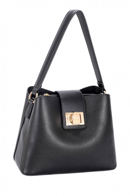 CM7421-2 David Jones Trapeze Handbag : colour:Black
