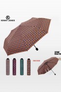 3736F Compact folding umbrella with baroque pattern and manual opening