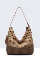 G8867-BV Sac à main en paille de papier crocheté
