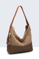 G8867-BV Sac à main en paille de papier crocheté
