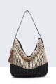 G8867-BV Sac à main en paille de papier crocheté