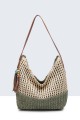 G8867-BV Sac à main en paille de papier crocheté