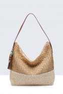 G8867-BV Sac à main en paille de papier crocheté