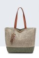 G8880-BV Crocheted paper straw handbag