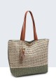 G8880-BV Sac à main en paille de papier crocheté