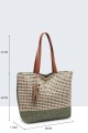 G8880-BV Sac à main en paille de papier crocheté