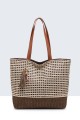 G8880-BV Sac à main en paille de papier crocheté