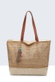 G8880-BV Sac à main en paille de papier crocheté