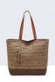 G8880-BV Sac à main en paille de papier crocheté