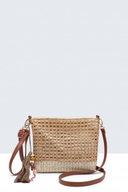 G8881-BV Sac bandoulière en paille de papier