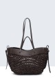 T88114-BV Sac à main en paille de papier crocheté