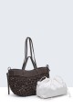 T88114-BV Sac à main en paille de papier crocheté