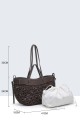 T88114-BV Sac à main en paille de papier crocheté