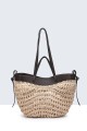 T88114-BV Sac à main en paille de papier crocheté