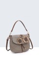 Sac à main en paille synthétique avec rabat fleurs 29002-BV