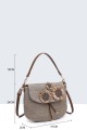 Sac à main en paille synthétique avec rabat fleurs 29002-BV