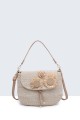 Sac à main en paille synthétique avec rabat fleurs 29002-BV