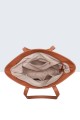 29003-BV Synthetic straw handbag with a floral