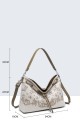 29036-BV Woven canvas handbag with pattern 