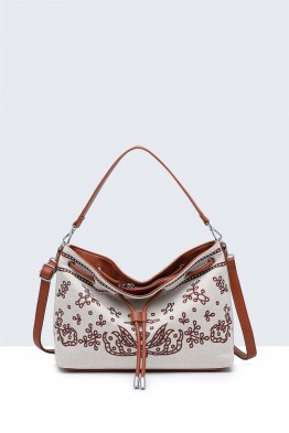29036-BV Sac à main toile avec motif
