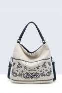 29037-BV Sac à main toile avec motif