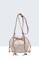 29050-BV Lace-style round clutch bag