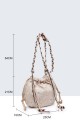 29050-BV Lace-style round clutch bag